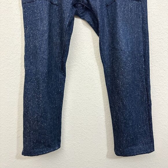 SHOCKOE ATELIER Jeans Navy Blue Straight Button Fly Cotton Stretch - Picture 6 of 15